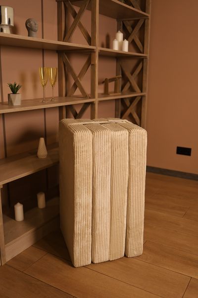 Матрац трансформер 80&times;200&times;10 см, крісло-ліжко безкаркасне, розкладний матрац для сну та відпочинку, бежевий MT-13 фото